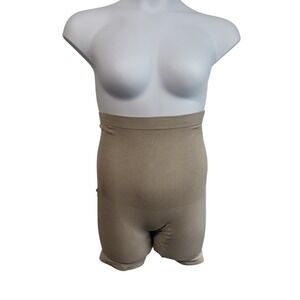 IZOD Women Size XL Beige High Waisted Pull‎ On Shapewear Intimates Neutral